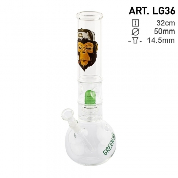 Glas-Bong ca. 32cm Greenline